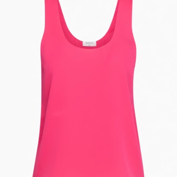 Aritzia Babaton, Carson Silk Tank, Eros Pink, Size Small - Picture 3 of 5